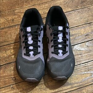 On Running Black and Lavender Athletic Shoes